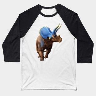 Triceratops Horridus Paleoart Baseball T-Shirt